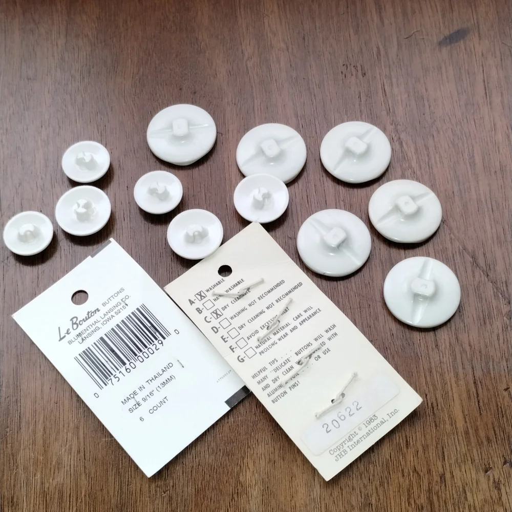 Assorted White Buttons